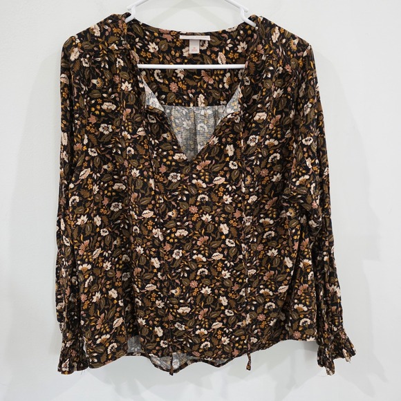 Knox Rose Tops - Knox Rose‎ Womens Floral Top Size Medium Cottage Boho